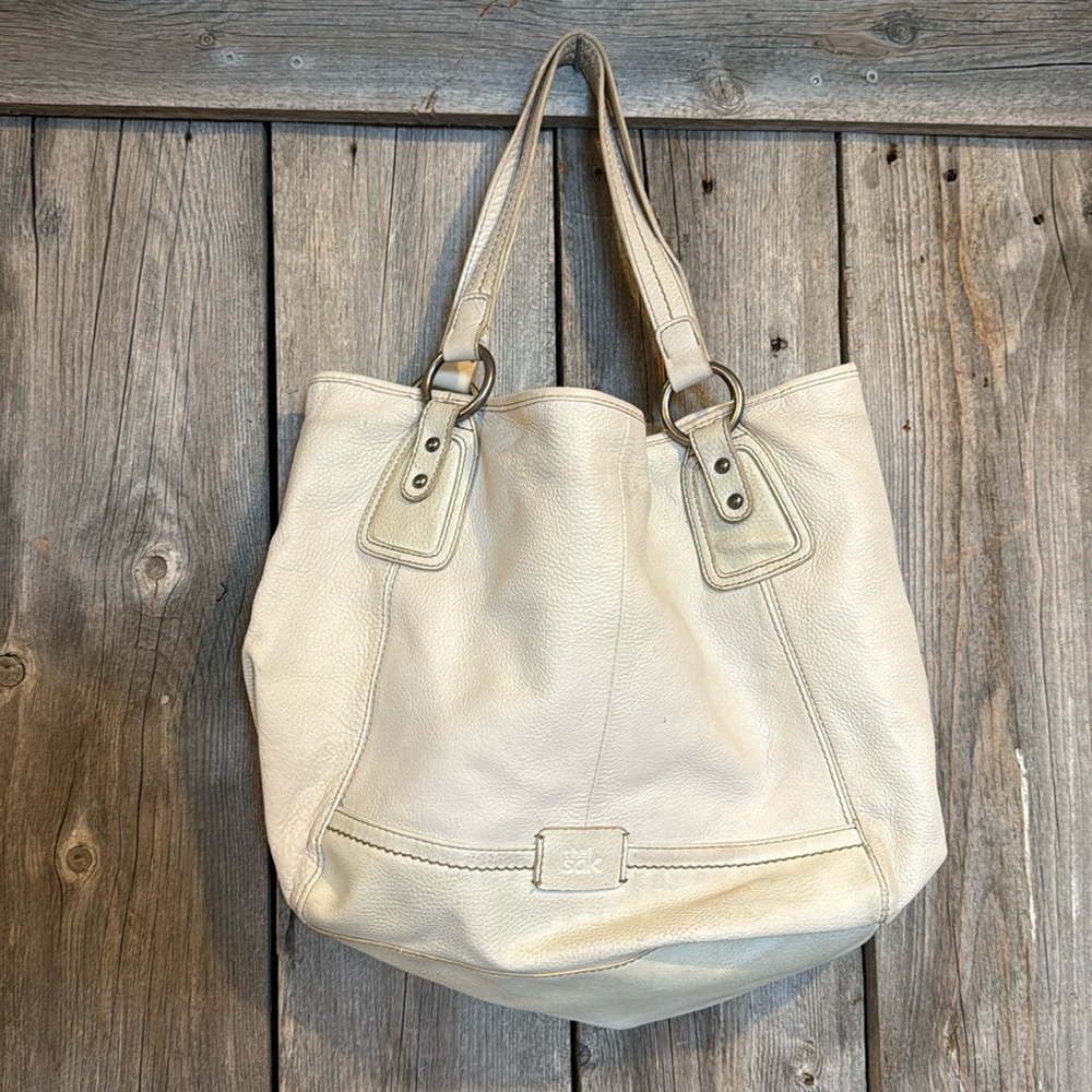 Cream Hobo  Leather The Sak  Shoulder Bag -
